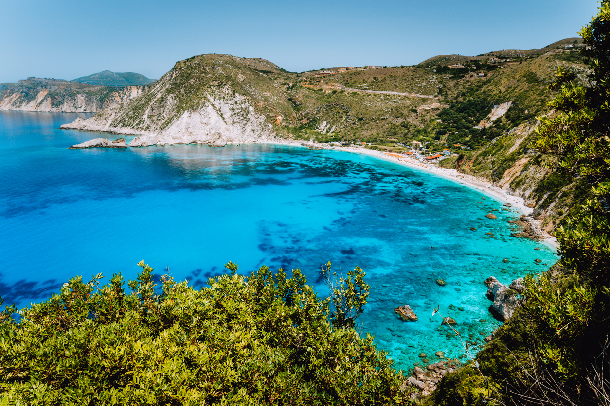 Petani Strand auf der Insel Kefalonia in Griechenland
