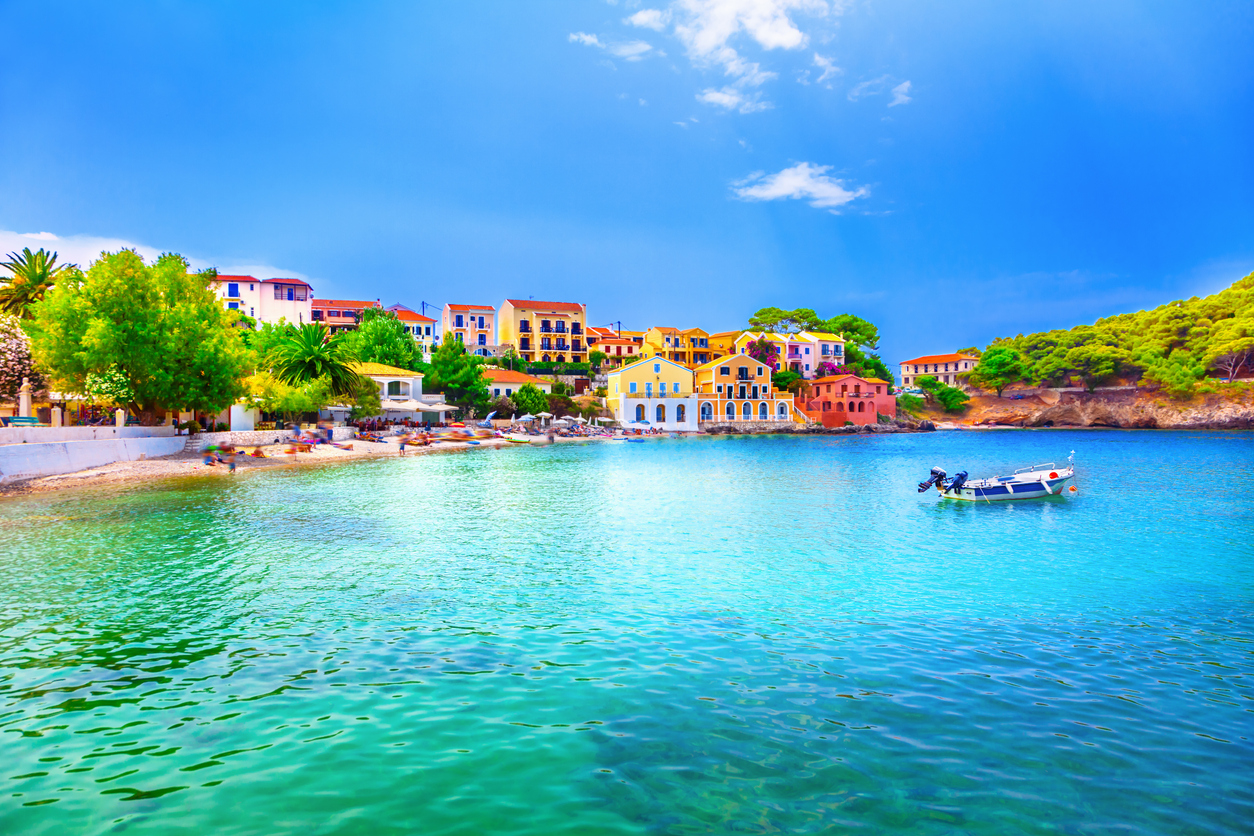 Assos Strand auf Kefalonia, Griechenland