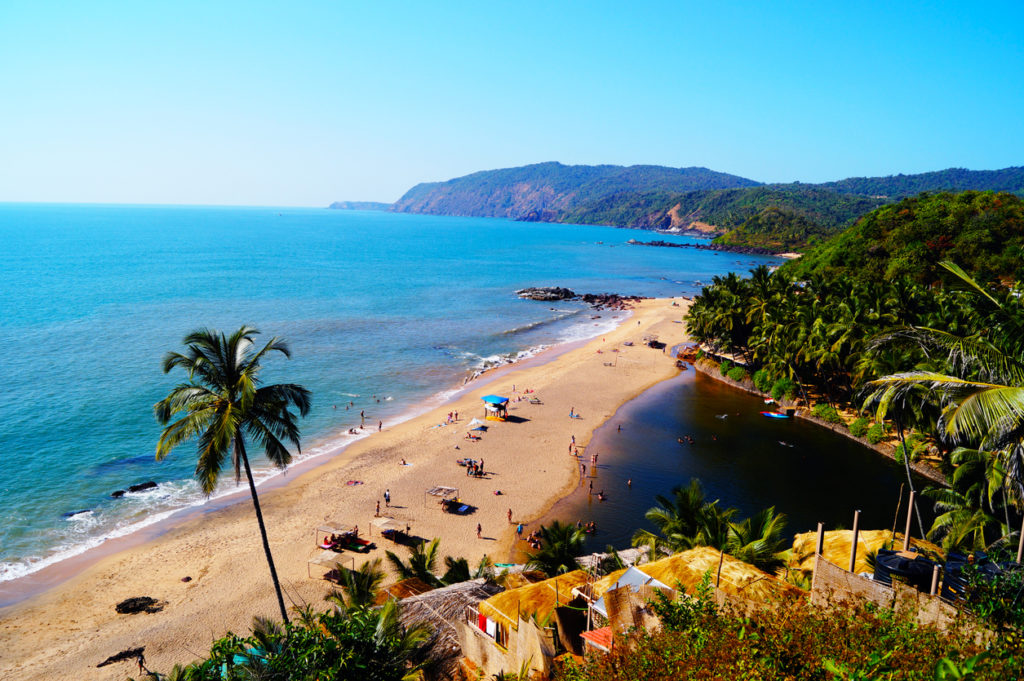 Cola Beach von Goa in Indien