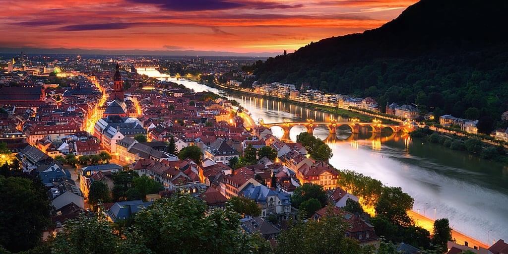 Heidelberg, Sonnenuntergang