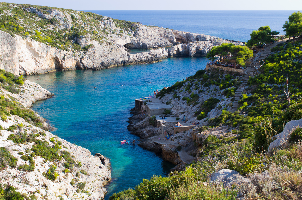 Die Porto Limnionas Bucht auf Zakynthos