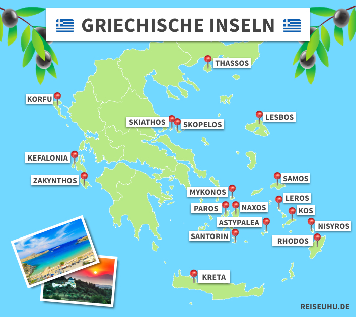 Griechische Inseln - die 15 schönsten Inseln im Überblick 2019 (inkl