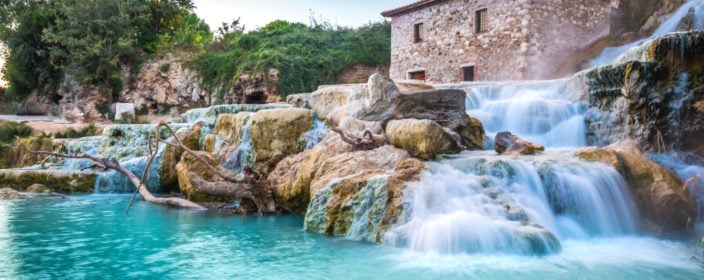 Natürliche Therme in der Toskana