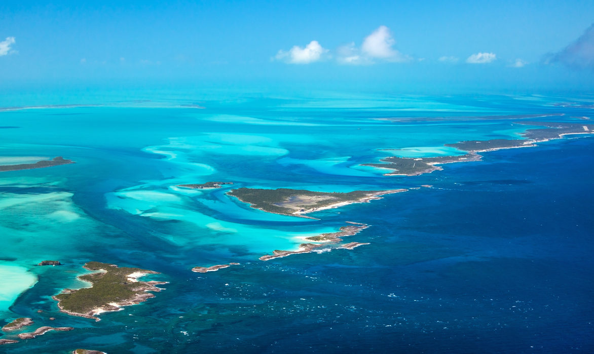 Bahamas aus der Vogelperspektive