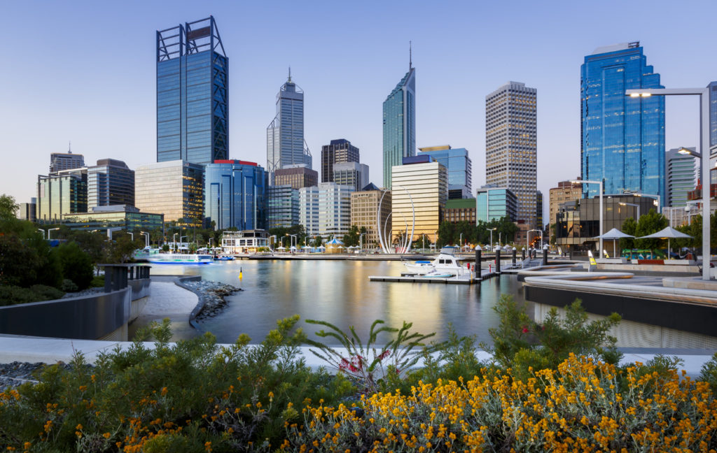 Das Elizabeth Quay in Perth, Westaustralien