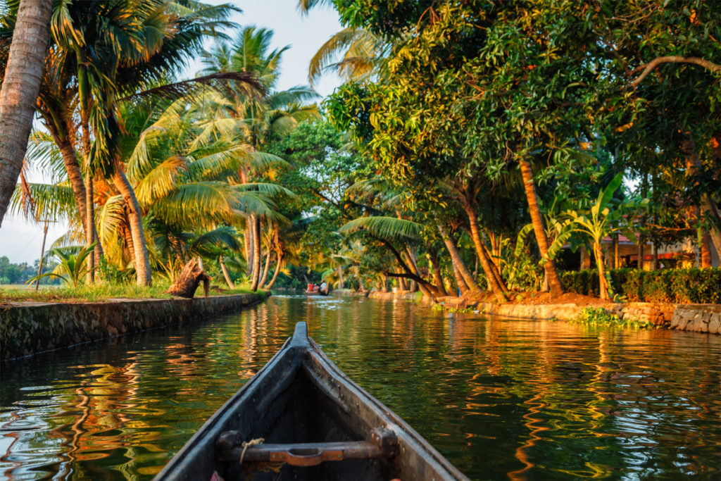 Backwaters von Kerala in Indien