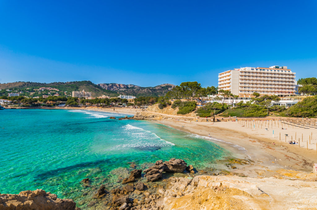 Strand in Paguera, Mallorca