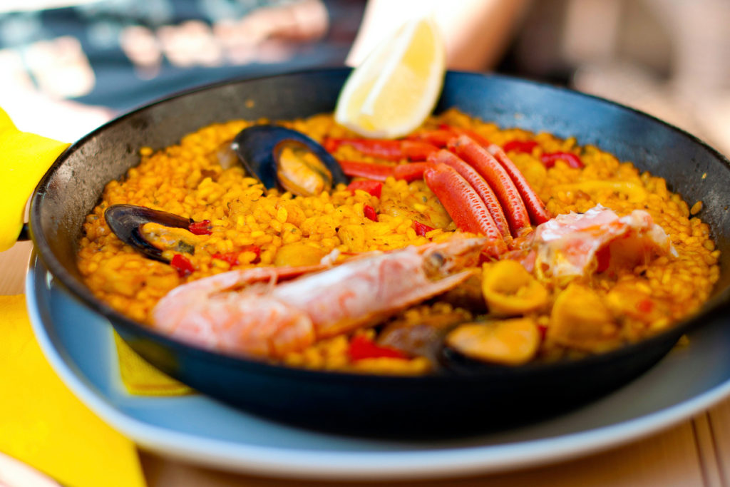 Paella mit Meeresfrüchten