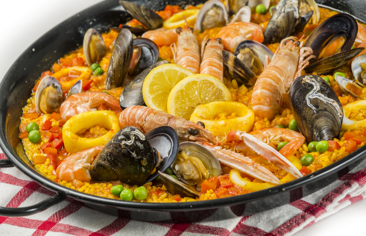 Paella mit Meeresfrüchten