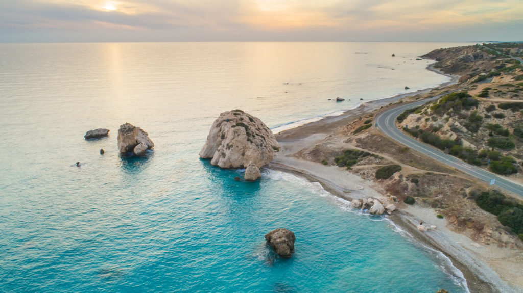 Petra Tou Romiou in Paphos, Zypern