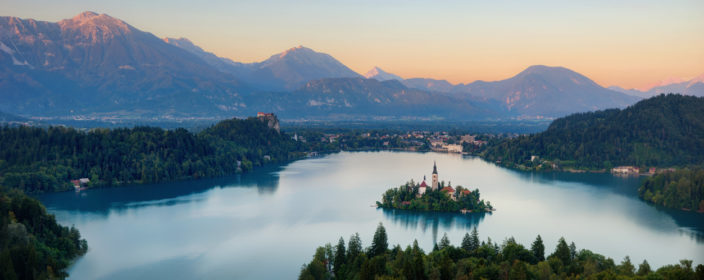 Bled Blejski Otok in Slowenien