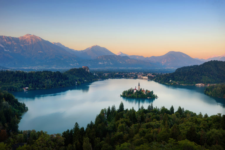 Bled Blejski Otok in Slowenien