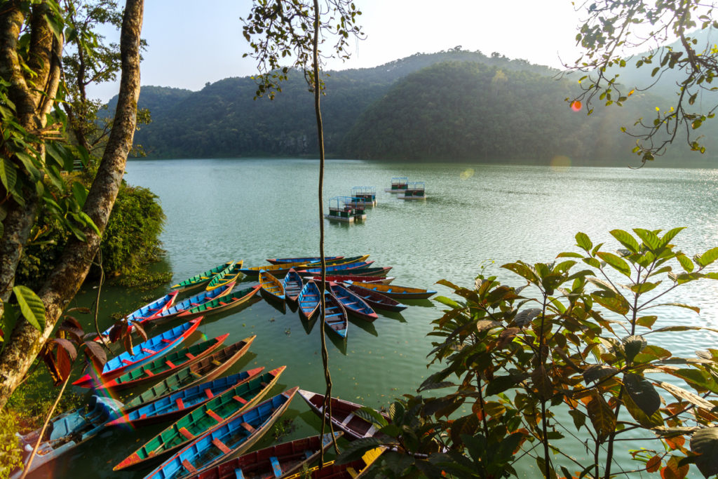 Phewa See in Pokhara, Nepal