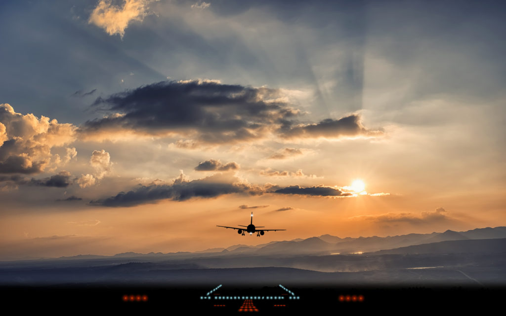 Landung eines Flugzeuges