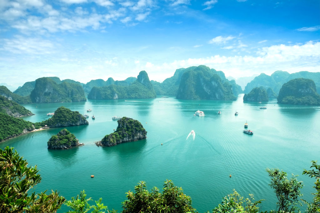 Die Halong Bay in Vietnam