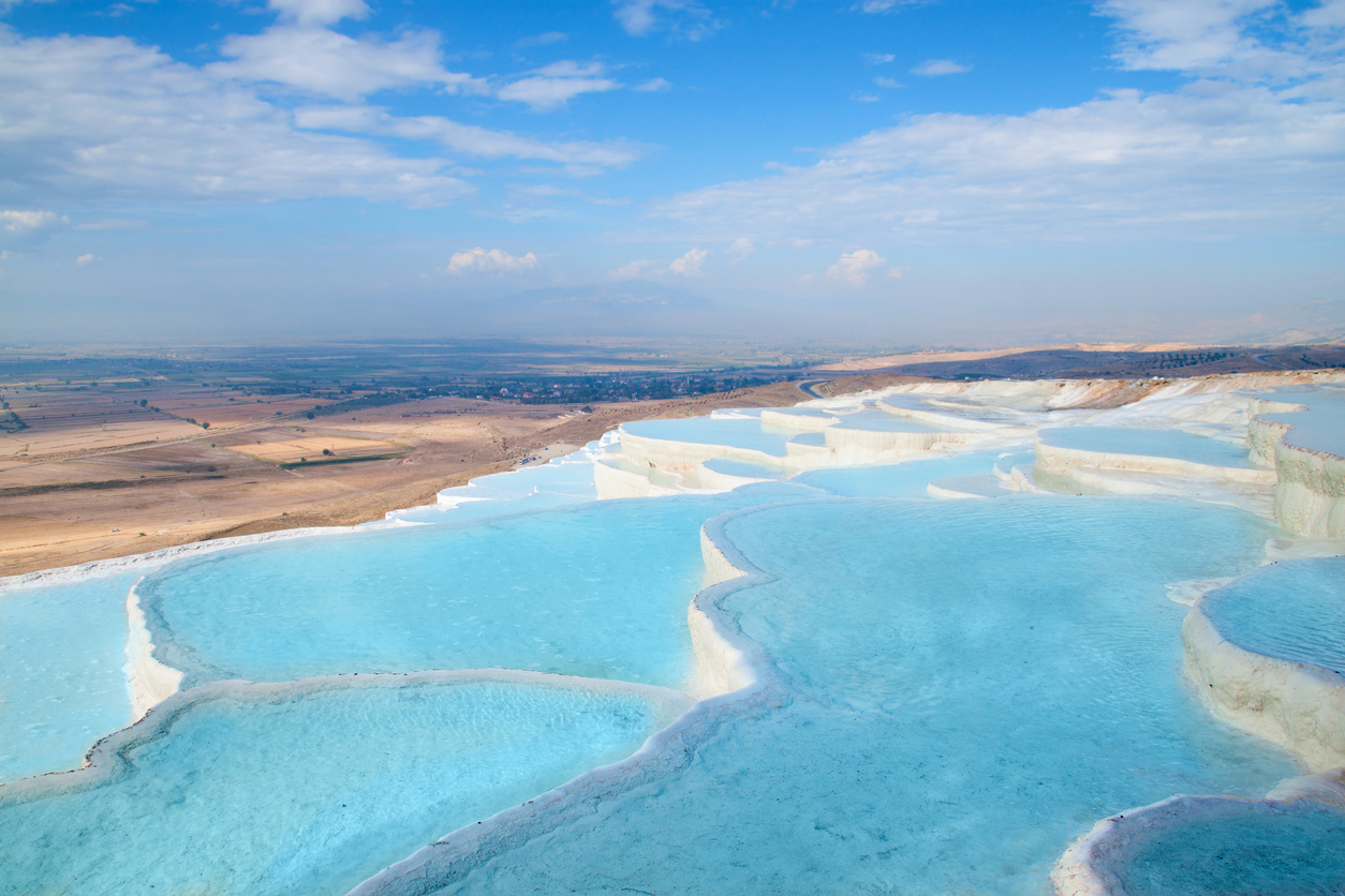 Kalksteinterrassen in Pamukkale, Türkei