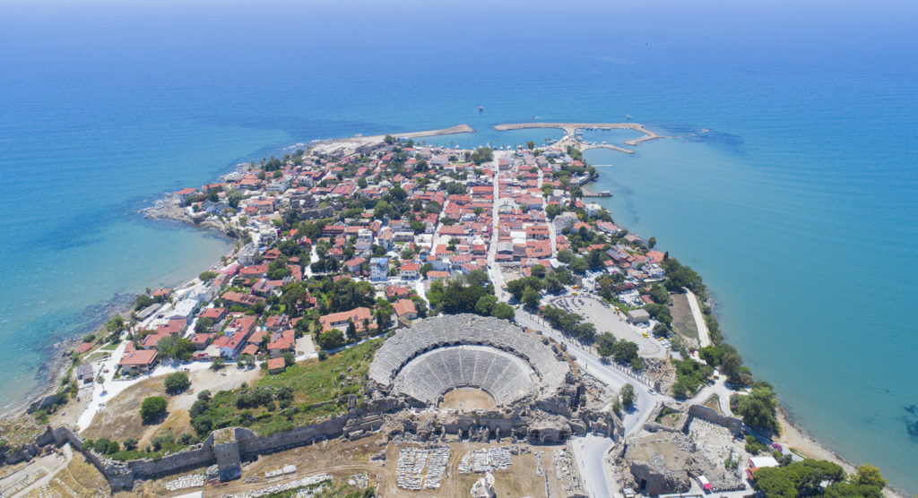 Luftbild Side, Türkei