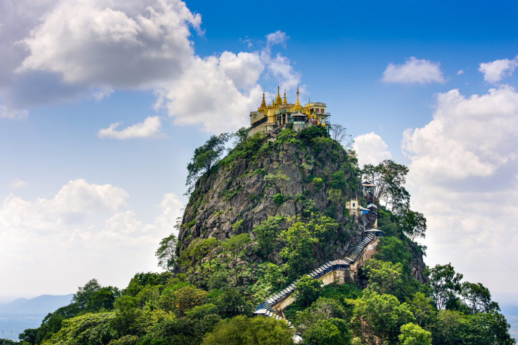 Mount Popa in Myanmar