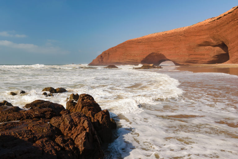 Roter Strand am Souss-Massa Nationalpark, Marokko