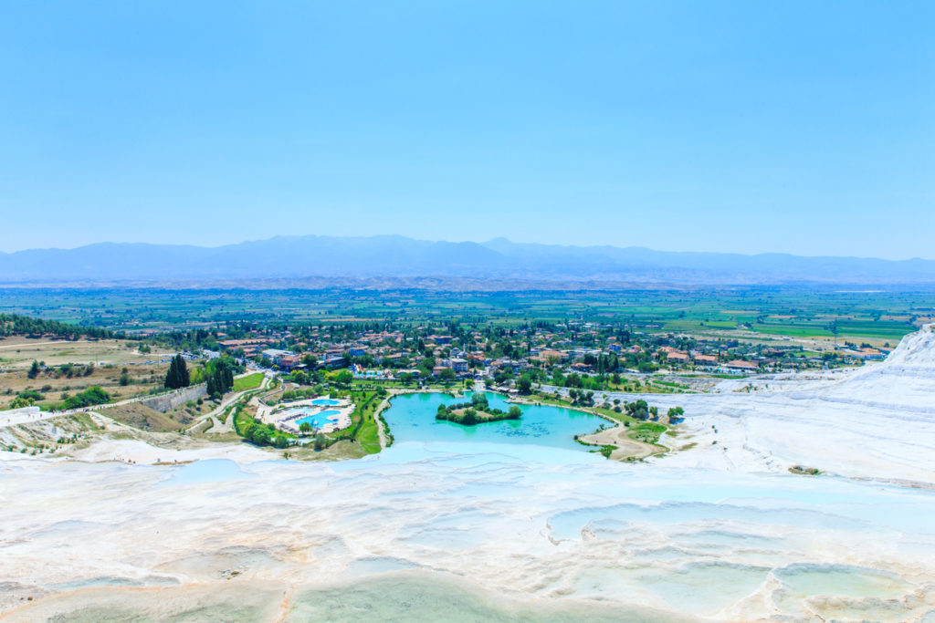 Blick auf Pamukkale, Türkei