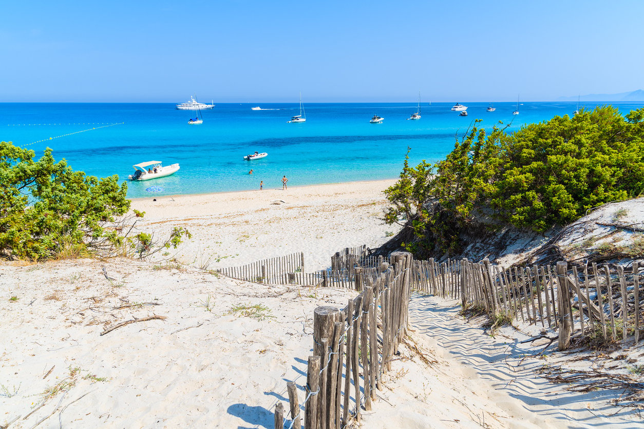 Saleccia Strand auf Korsika, Frankreich