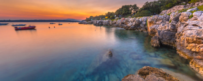 Strand auf Krk, Kroatien