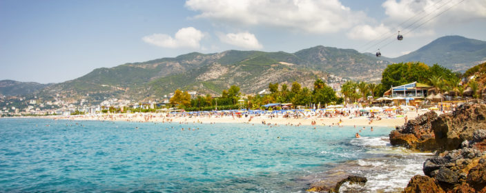 Strand bei Kemer, türkische Riviera