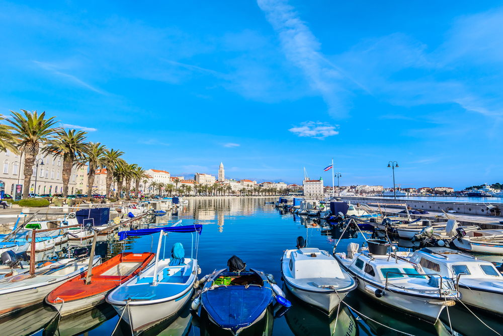 Fischerhafen Matejuska in Split, Kroatien
