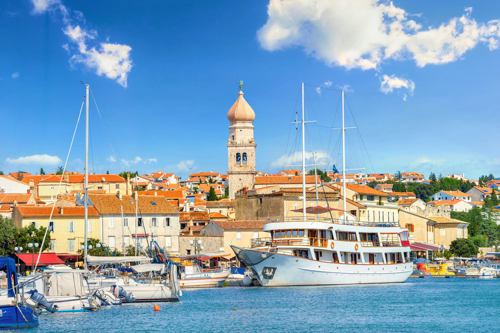 Inselstadt auf Krk, Kroatien