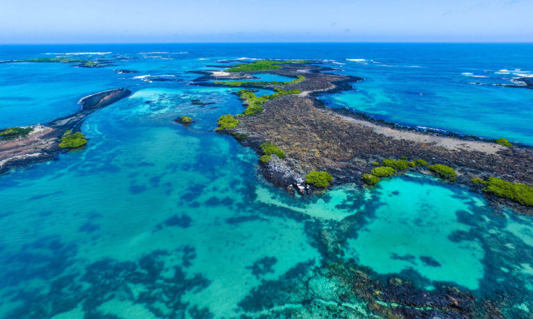 Luftaufnahme von den Galapagosinseln