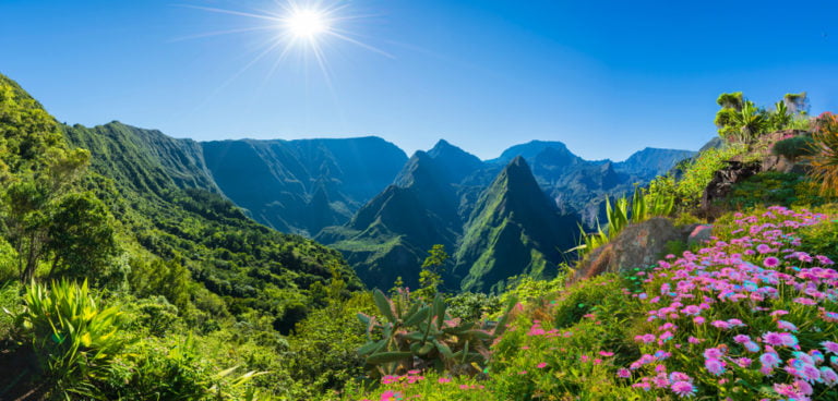 Panoramablick auf La Réunion