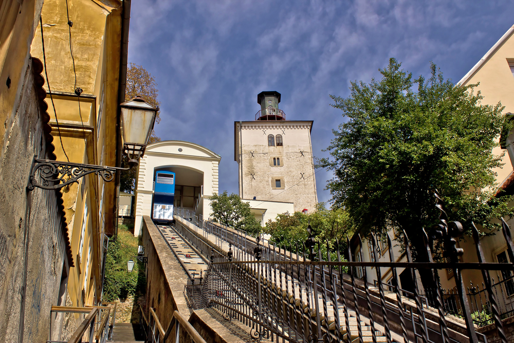Standseilbahn in Zagreb, Kroatien