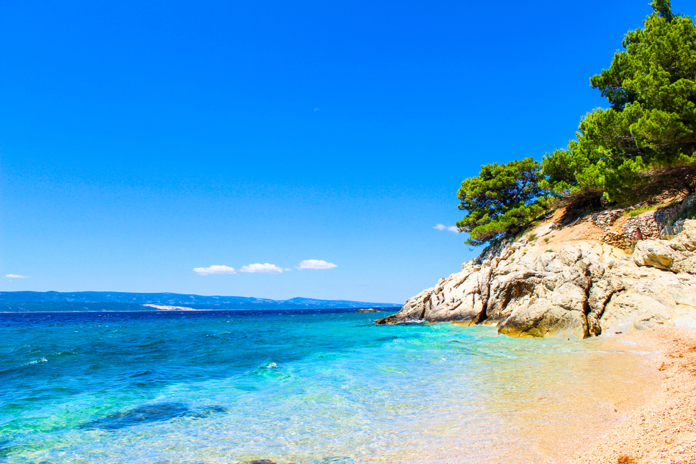 Strand in Pisak, Split, Kroatien