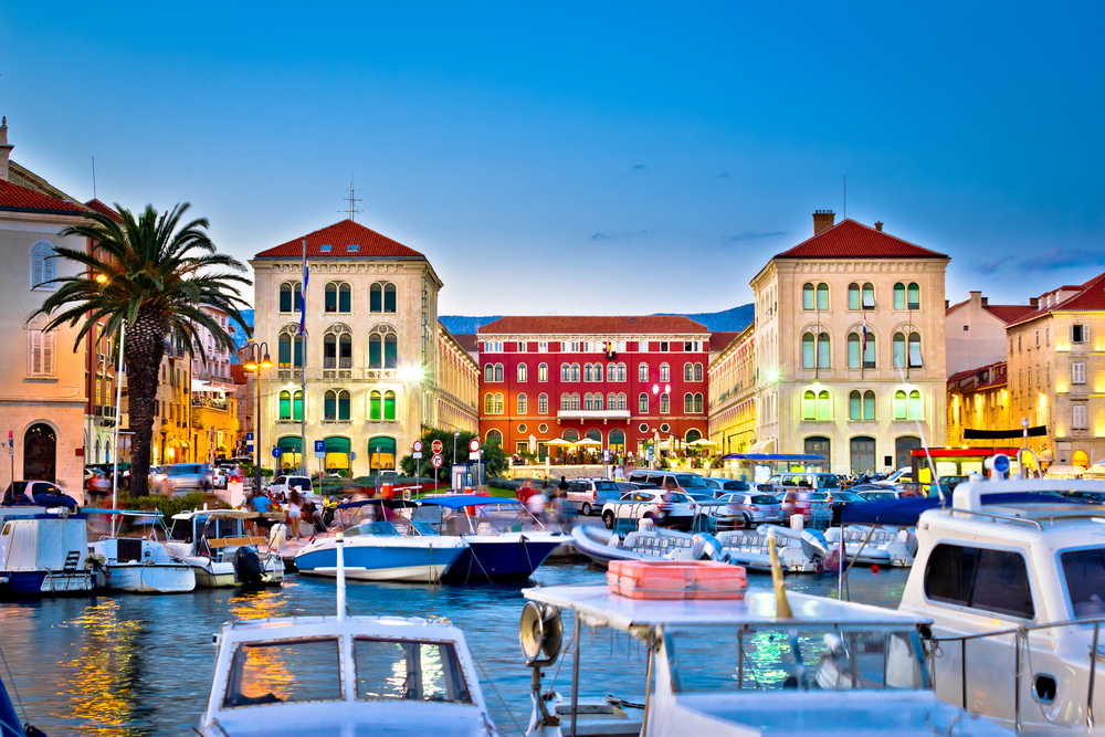 Uferpromenade Riva in Split, Kroatien